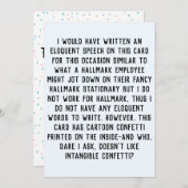 休日おもしろい誕生日イベントパーティーカード 招待状 (正面/裏面)