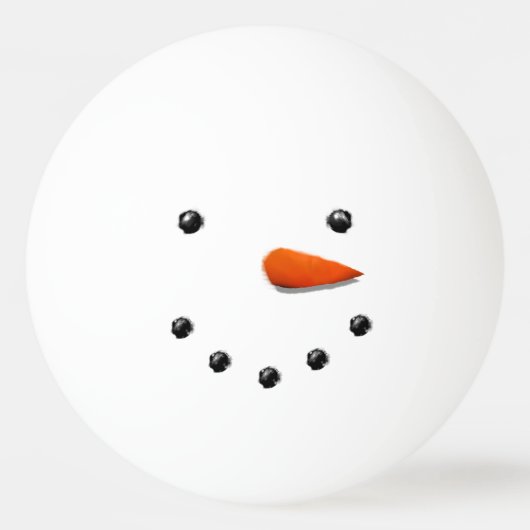 休日おもしろい雪だるま 卓球ボール (正面)