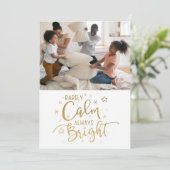 休日おもしろい5写真めったに穏やかなクリスマスカード シーズンカード (スタンド正面)