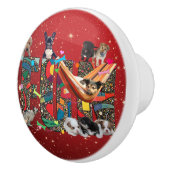 休日おもしろい（かわいい犬） セラミックノブ (右)