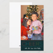 休日およびクリスマスの応援カード シーズンカード (正面/裏面)