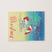 休日お洒落なフロリダクリスマス ジグソーパズル (横)