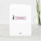 休日お洒落グリーティングカード – 雪だるま サンキューカード (裏面)