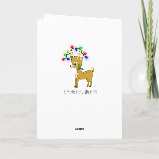 休日お洒落小妖精や小人とクリスマスツリー カード (裏面)