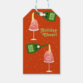 休日お祝いイラストレーション：休日応援 ギフトタグ