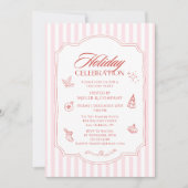 休日お祝い企業のクリスマスパーティー 招待状 (正面)