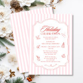 休日お祝い企業のクリスマスパーティー 招待状