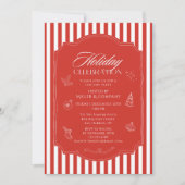 休日お祝い企業のクリスマスパーティー 招待状 (正面)