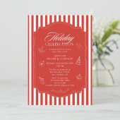 休日お祝い企業のクリスマスパーティー 招待状 (スタンド正面)