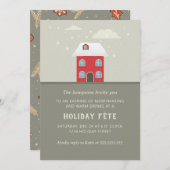 休日お祝い招待状カード 招待状 (正面/裏面)