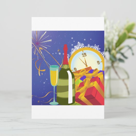 休日お祝い招待状 招待状 (スタンド正面)