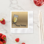 休日お祝い金ゴールド 縁ありカクテルナプキン (インサイチュ)