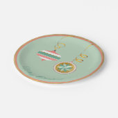 休日かわいらしオーナメントパーティー ペーパープレート (アングル)