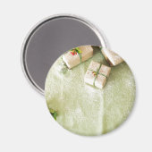 休日かわいらしプレゼント マグネット (正面/裏面)