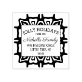 休日すてき差出人住所 ラバースタンプ (インプリント)