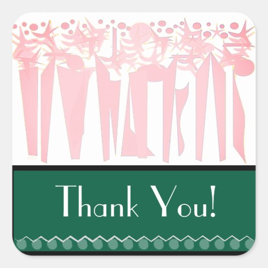 休日とアールデコ スクエアシール (正面)