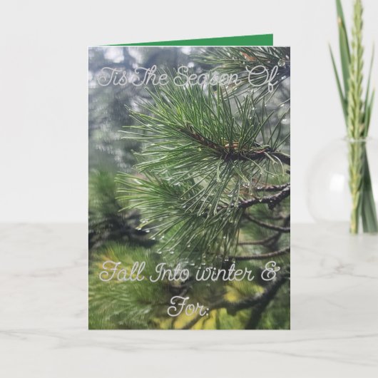 休日とクリスマスカード カード (正面)