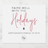 休日とペアよくビジネスロゴを追加 ビールラベル (シングルラベル)