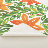 休日と手の絵を描花咲き シェルパブランケット (3/4)