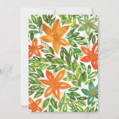 休日と手の絵を描花咲き シーズンカード (裏面)