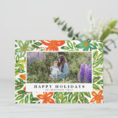 休日と手の花のフォトカード シーズンカード (スタンド正面)