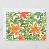 休日と手の花のフォトカード シーズンカード (裏面)