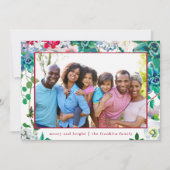 休日と明メリーるいクリスマスのフローラ写真 シーズンカード (正面)