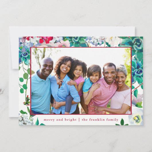 休日と明メリーるいクリスマスのフローラ写真 シーズンカード (正面)