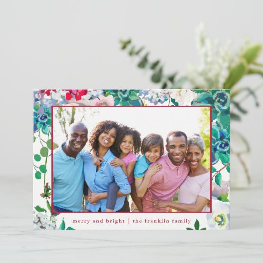休日と明メリーるいクリスマスのフローラ写真 シーズンカード (スタンド正面)
