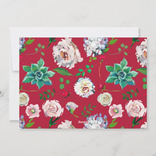 休日と明メリーるいクリスマスのフローラ写真 シーズンカード (裏面)