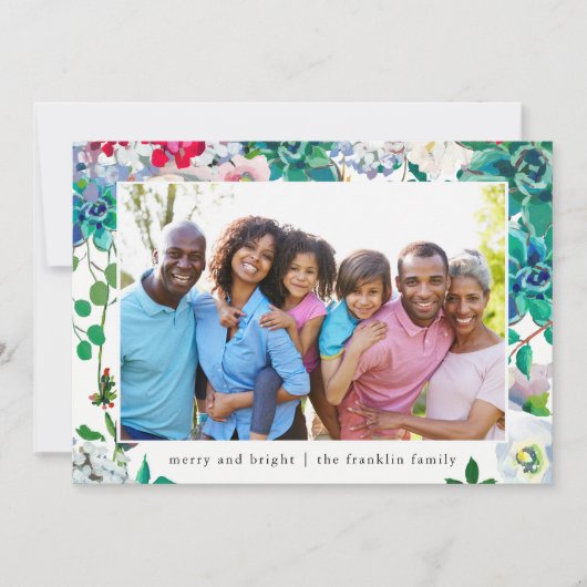 休日と明メリーるいクリスマスのフローラ写真 シーズンカード (正面)