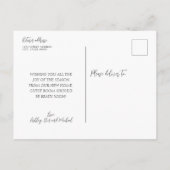 休日に引っ越しの新しい家がある 案内ポストカード (裏面)