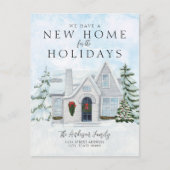 休日に引っ越しの新しい家がある 案内ポストカード (正面)