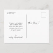 休日に引っ越しの新しい家がある 案内ポストカード (裏面)