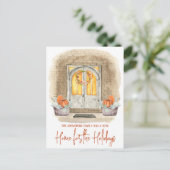 休日に新しい家を動かす発表 ポストカード (スタンド正面)