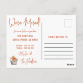 休日に新しい家を動かす発表 ポストカード (裏面)