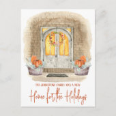 休日に新しい家を動かす発表 ポストカード (正面)