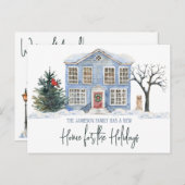 休日に新しい家を引っ越す発表 ポストカード (正面/裏面)