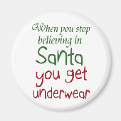 休日のおもしろい引用文サンタユーモアのマグネットの贈り物 マグネット (正面)