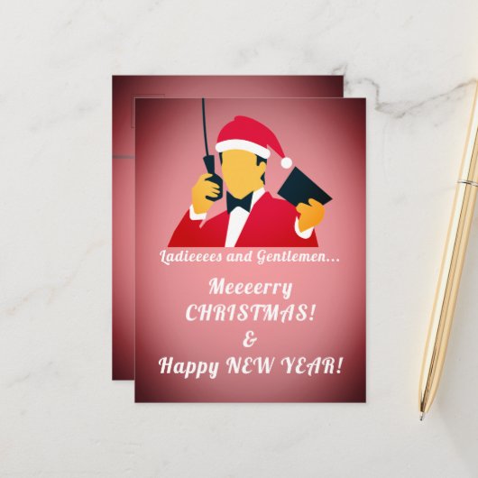 休日のおもしろい挨拶 ポストカード (正面/裏面インサイチュ)