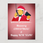 休日のおもしろい挨拶 ポストカード (正面)