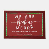 休日のおもしろい おもしろい ドアマット (正面)