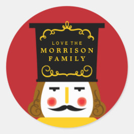 休日のくるみ割りの封筒の閉鎖のステッカー ラウンドシール