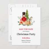 休日のくるみ割り | クリスマスパーティー保存日 案内ポストカード (正面/裏面)