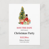 休日のくるみ割り | クリスマスパーティー保存日 案内ポストカード (正面)