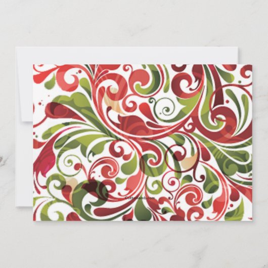 休日のしゃれているなブライダルシャワーの招待状 招待状 (裏面)