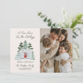 休日のための新しい家に移動ホリデーカード シーズンカード (スタンド正面)