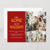 休日のための新しい家を予算Red写真の移動 (正面/裏面)