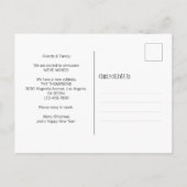 休日のための新しい家Red写真の移動 案内ポストカード (裏面)