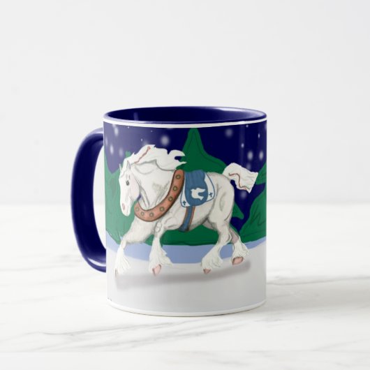 休日のばん馬のマグ マグカップ (正面左)